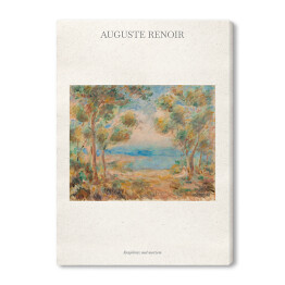Obraz na płótnie Auguste Renoir "Krajobraz nad morzem" - reprodukcja z napisem. Plakat z passe partout