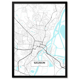 Plakat w ramie Mapa Szczecina 