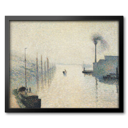 Obraz w ramie Camille Pissarro "Wyspa Lacroix Rouen we mgle" - reprodukcja