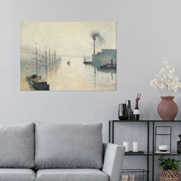 Camille Pissarro "Wyspa Lacroix Rouen we mgle" - reprodukcja