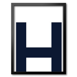Obraz w ramie Litera H - alfabet