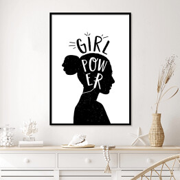 Plakat w ramie Typografia - Girl Power
