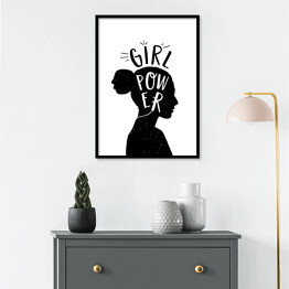 Plakat w ramie Typografia - Girl Power
