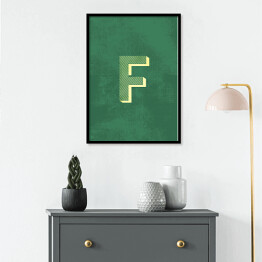 Plakat w ramie Kolorowe litery z efektem 3D - "F"