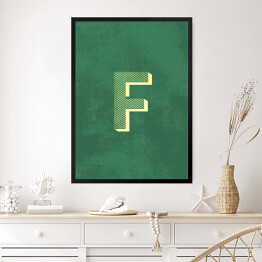 Obraz w ramie Kolorowe litery z efektem 3D - "F"