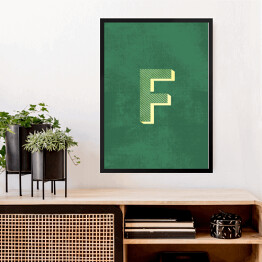 Obraz w ramie Kolorowe litery z efektem 3D - "F"
