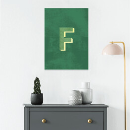 Plakat samoprzylepny Kolorowe litery z efektem 3D - "F"