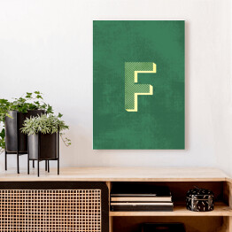 Obraz na płótnie Kolorowe litery z efektem 3D - "F"