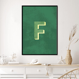 Plakat w ramie Kolorowe litery z efektem 3D - "F"