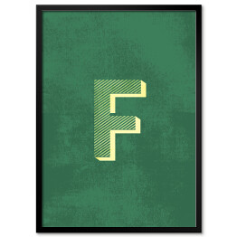 Obraz klasyczny Kolorowe litery z efektem 3D - "F"