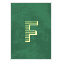 Plakat samoprzylepny Kolorowe litery z efektem 3D - "F"
