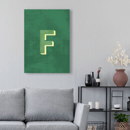 Obraz klasyczny Kolorowe litery z efektem 3D - "F"