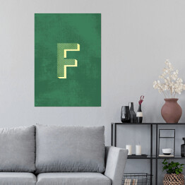 Plakat Kolorowe litery z efektem 3D - "F"