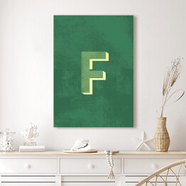 Obraz na płótnie Kolorowe litery z efektem 3D - "F"