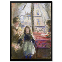 Plakat w ramie Camille Pissarro Przy oknie, ulica Trois freres. Reprodukcja
