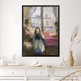 Obraz w ramie Camille Pissarro Przy oknie, ulica Trois freres. Reprodukcja