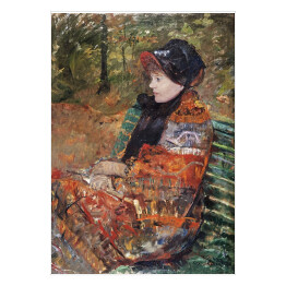 Plakat samoprzylepny Jesień. Portret Lydii Cassatt. Mary Cassatt. Reprodukcja obrazu