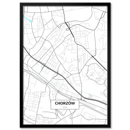 Plakat w ramie Mapa Chorzowa 