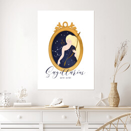 Plakat samoprzylepny Horoskop z kobietą - strzelec
