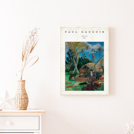 Obraz na płótnie Paul Gauguin "Czarne świnie" - reprodukcja z napisem. Plakat z passe partout
