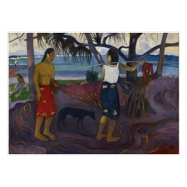 Plakat samoprzylepny Paul Gauguin "Pod pandanusami" - reprodukcja