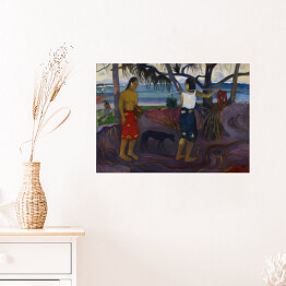 Plakat samoprzylepny Paul Gauguin "Pod pandanusami" - reprodukcja