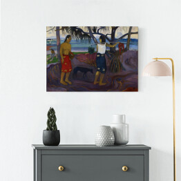 Obraz na płótnie Paul Gauguin "Pod pandanusami" - reprodukcja