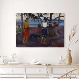 Paul Gauguin "Pod pandanusami" - reprodukcja