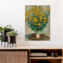 Plakat samoprzylepny Claude Monet Kwiaty karczocha jerozolimskiego. Reprodukcja obrazu