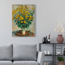 Obraz na płótnie Claude Monet Kwiaty karczocha jerozolimskiego. Reprodukcja obrazu