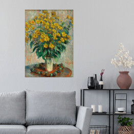 Plakat Claude Monet Kwiaty karczocha jerozolimskiego. Reprodukcja obrazu