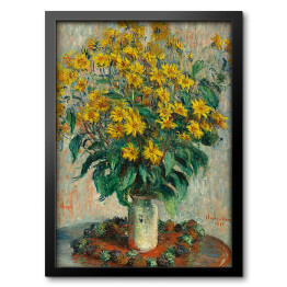 Obraz w ramie Claude Monet Kwiaty karczocha jerozolimskiego. Reprodukcja obrazu