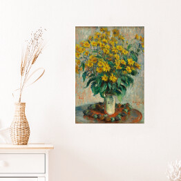 Plakat samoprzylepny Claude Monet Kwiaty karczocha jerozolimskiego. Reprodukcja obrazu