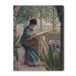 Obraz na płótnie Claude Monet Haft Madame Monet Reprodukcja obrazu