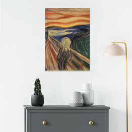 Plakat samoprzylepny Edvard Munch "Krzyk" - reprodukcja