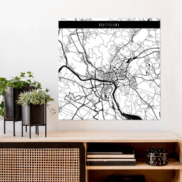 Plakat samoprzylepny Mapy miast świata - Bratysława - biała