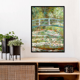 Plakat w ramie Claude Monet Bridge over a Pond of Water Lilies. Reprodukcja obrazu