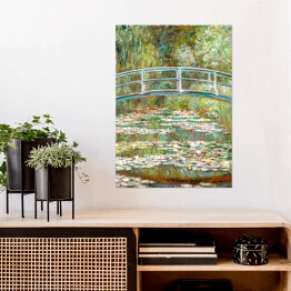 Plakat samoprzylepny Claude Monet Bridge over a Pond of Water Lilies. Reprodukcja obrazu