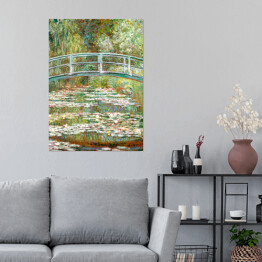 Plakat samoprzylepny Claude Monet Bridge over a Pond of Water Lilies. Reprodukcja obrazu
