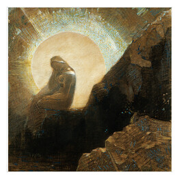 Plakat samoprzylepny Odilon Redon "Melancholia" - reprodukcja
