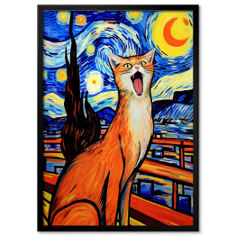 Obraz klasyczny Kot à la Edvard Munch