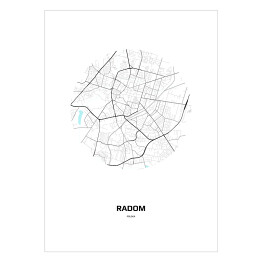 Plakat Mapa Radomia w kole