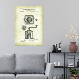 Plakat samoprzylepny J. C. Milligan, J. Chaumont - patenty na rycinach vintage