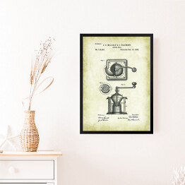 Obraz w ramie J. C. Milligan, J. Chaumont - patenty na rycinach vintage