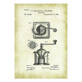 Plakat samoprzylepny J. C. Milligan, J. Chaumont - patenty na rycinach vintage