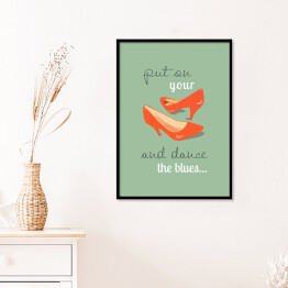 Plakat w ramie Ilustracja - Put your shoes and dance the blues - Bowie
