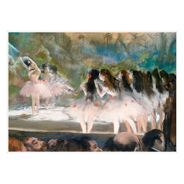 Plakat samoprzylepny Balet w paryskiej Operze. Edgar Degas. Reprodukcja obrazu