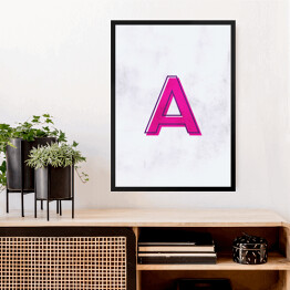 Obraz w ramie Kolorowe litery z efektem 3D - "A"
