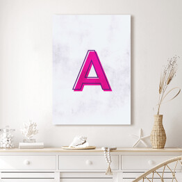 Obraz na płótnie Kolorowe litery z efektem 3D - "A"