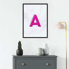 Plakat w ramie Kolorowe litery z efektem 3D - "A"